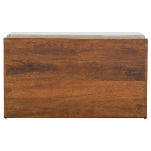 Banc à chaussures en bois massif avec fini marron d'Artisan Furniture