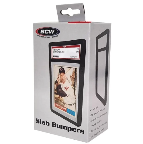 BCW Supplies Graded Slab Bumpers: PSA Card - Black 6 slabs per pack