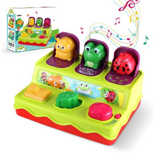 TOYTEXX  Interactive Pop Up Animals Toy for Toddlers With Music, Animal Sounds, Educational Stem Early Development