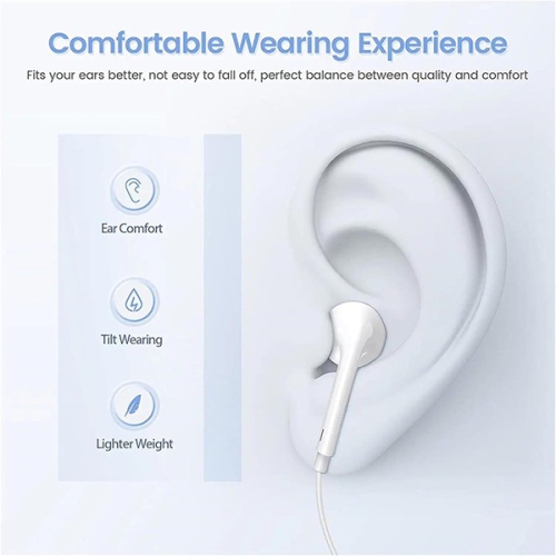 PIPIKA 2 Pack-Apple Earbuds, iPhone Headphones White