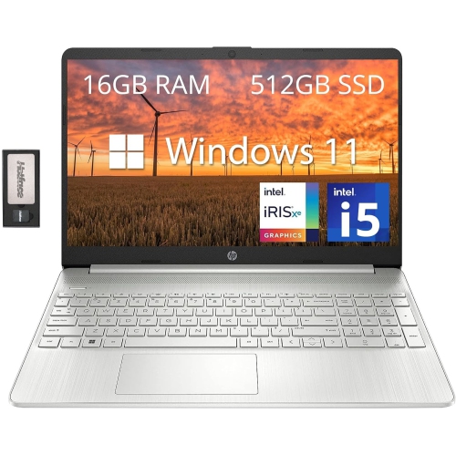 HP  15.6" Fhd Laptop Computer, 11Th Gen Intel Core I5-1135G7, 512GB PCie SSD, 16GB Ddr4 Ram, Intel Iris Xe Graphics, Stereo Speakers, Windows 11