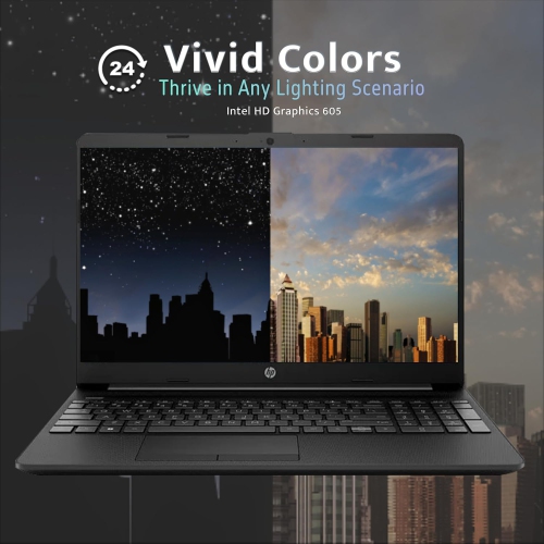 HP 15.6" HD Laptop - Intel Pentium N5030 - 16GB DDR4 - 512GB PCIe SSD - Intel HD Graphics - Windows 11 - Black - 32GB USB Card by HP - Refurbished condition - Image 9