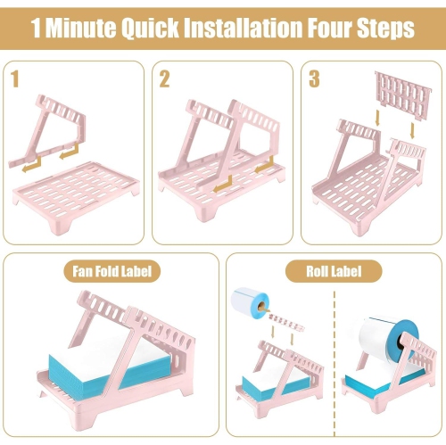 Porte-étiquette thermique pour rouleaux et étiquettes à plis accessoire pour imprimante de bureau avec porte-étiquette directe, imprimante