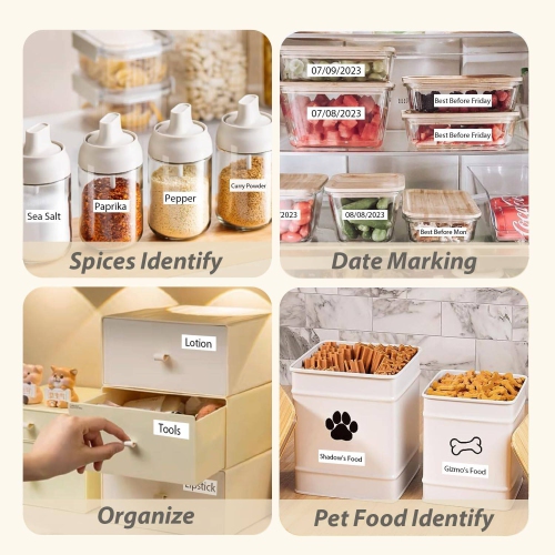 Label Printer Label Makers Mini Bluetooth Wireless Labeler Label Maker Machine Multiple Templates Available Label Printer for Home Office Kitchen