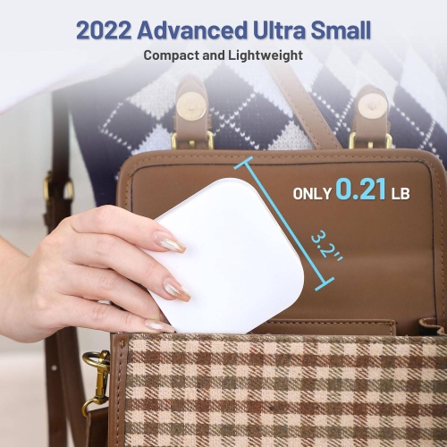 Mini Portable Label Label Maker - Q30 Bluetooth Label Maker Machine, Label Maker, Labeler Ideal for Name Stickers, Home Storage, Office White