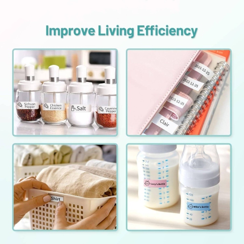 Mini Portable Label Label Maker - Q30 Bluetooth Label Maker Machine, Label Maker, Labeler Ideal for Name Stickers, Home Storage, Office Green