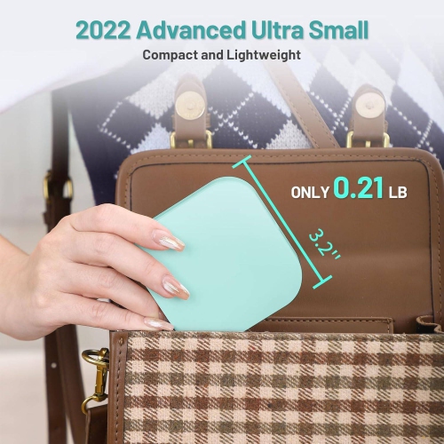 Mini Portable Label Label Maker - Q30 Bluetooth Label Maker Machine, Label Maker, Labeler Ideal for Name Stickers, Home Storage, Office Green