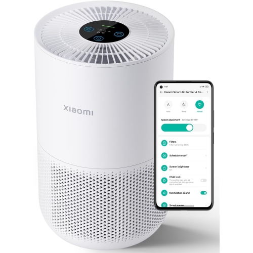 Xiaomi Smart Air Purifier 4 Compact, Small HEPA Air Cleaner for Large Room Home Bedroom Dorm