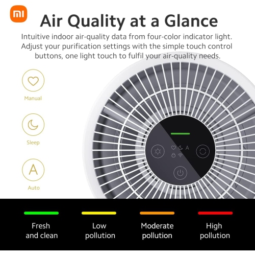 Xiaomi Smart Air Purifier 4 Compact, Small HEPA Air Cleaner for Large Room Home Bedroom Dorm