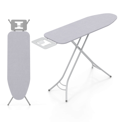 COSTWAY  Compact & Portable Ironing Board With Iron Rest Removable Cover Sturdy Metal Frame