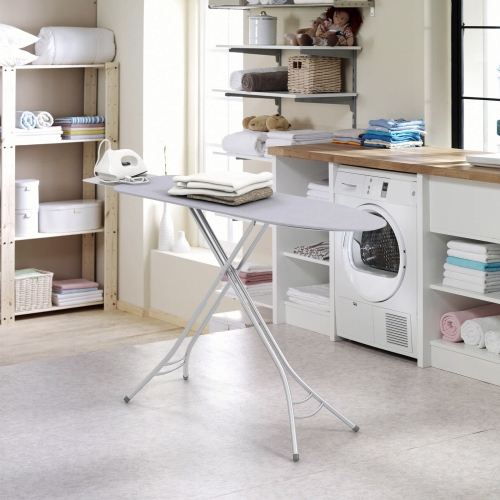 Costway Compact & Portable Ironing Board with Iron Rest Removable Cover Sturdy Metal Frame