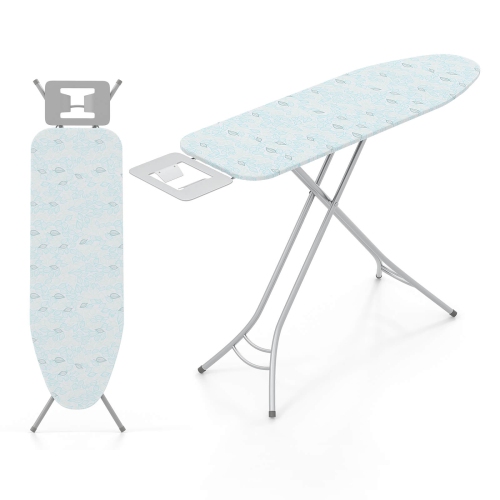 COSTWAY  Compact & Portable Ironing Board With Iron Rest Removable Cover Sturdy Metal Frame