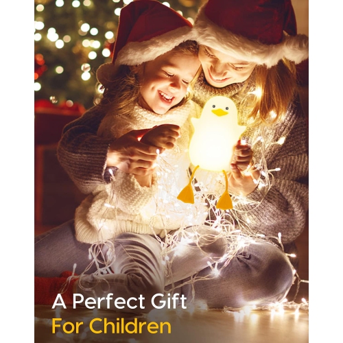 YOULIGHTS Night Light Rechargeable LED Night Light with 20 Minutes Timer & Tap Control - Cute Duck Shape for Kids Baby Toddler Decor Bedrooms