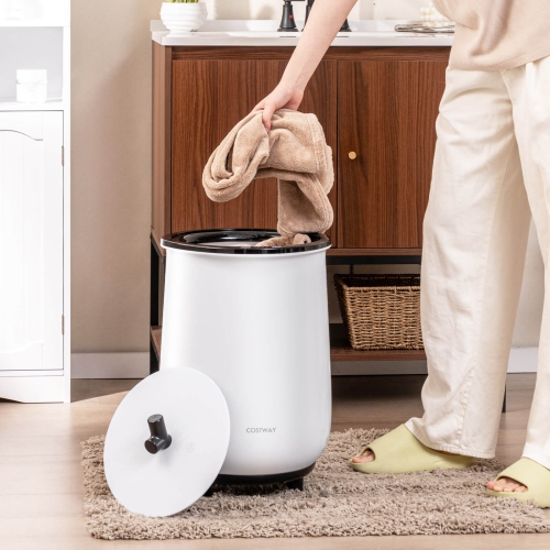 Costway 23L Bathroom Towel Warmer Bucket 4 Timer with Fragrance Holder & 3-Level Heating