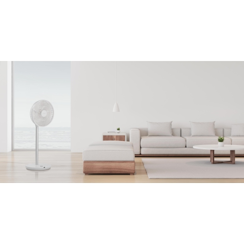 CUCKOO CF-AC1410WH 360-Degree Rotation Air Circulator Standing Fan with 12 Speeds, 4 Wind Modes, 10 Operating Modes, Quiet BLDC Motor