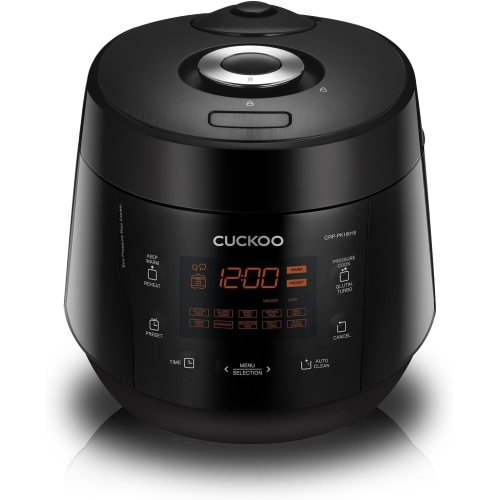 CUCKOO – CUCKOO CRP-PK1001S 10-Cup, autocuiseur et réchaud à riz avec récipient interne antiadhésif, 13 options de menu, technologie Fuzzy Logic,