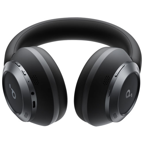Casque d'écoute supra-auriculaire à suppression du bruit Space One Pro de Soundcore par Anker - Noir