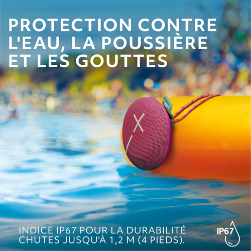 Haut-parleur miniature sans fil portatif Bluetooth étanche MINIROLL d'Ultimate Ears - Rose apaisant