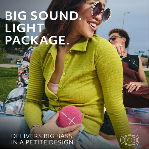 Ultimate Ears MINIROLL Waterproof Bluetooth Wireless Mini Portable Speaker - Calming Pink