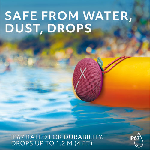 Haut-parleur miniature sans fil portatif Bluetooth étanche MINIROLL d'Ultimate Ears - Rose apaisant