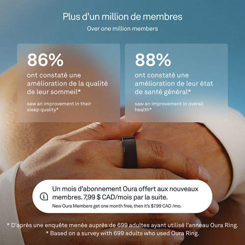 Oura Ring 4 Sleep & Fitness Smart Ring - Black - Size 7