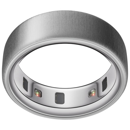 Anneau intelligent de sommeil et de mise en forme Ring 4 d'Oura - Argent brossé - Taille 8