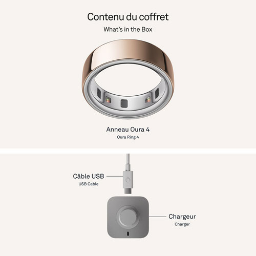 Oura Ring 4 Sleep & Fitness Smart Ring - Rose Gold - Size 9