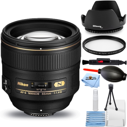 Objectif AF-S NIKKOR 85&nbsp;mm f/1,4G de Nikon pour F 2195 de Nikon - Ensemble de filtres UV essentiels