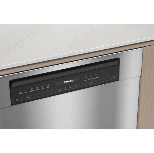 Lave-vaisselle encastrable préfini G 7606 SCU de Miele – 24&nbsp;po, acier inoxydable, AutoDos avec PowerDisk, SmartDiagnosis 40&nbsp;dB, certifié