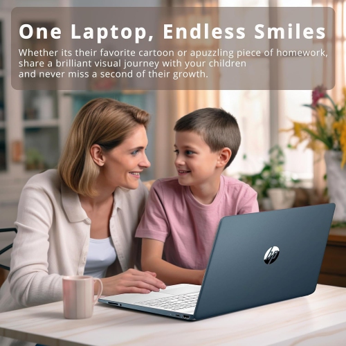 HP 15.6" HD Laptop - Intel Pentium Silver N5030 - 16GB DDR4 - 512GB PCIe SSD - Intel UHD 605 - Windows 11 - Blue - 32GB USB Card by HP - Refurbished condition - Image 5