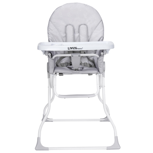 Baby High Chair, Portable Foldable Dining Booster Seat with Adjustable Tray for Babies and Toddlers, Grey