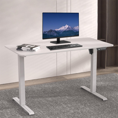 Height Adjustable Electric Standing Desk, 47x23.6 inch Sit Stand Computer Desk with 3-Memory Positions Control Panel