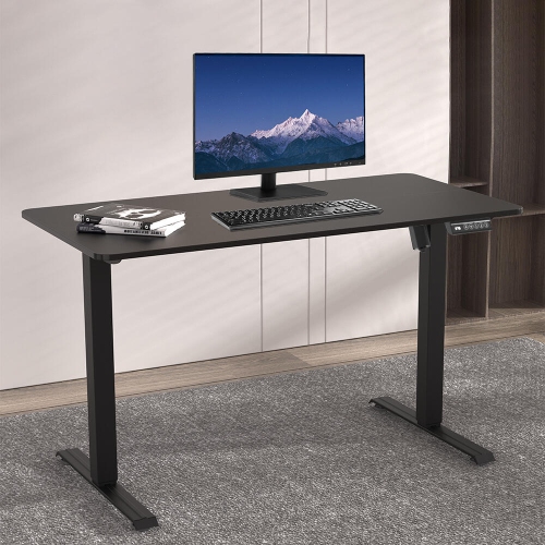 Bureau debout électrique de 24 x 24 po avec panneau de commande à 3 positions, bureau assis/debout ergonomique réglable avec table en épissure