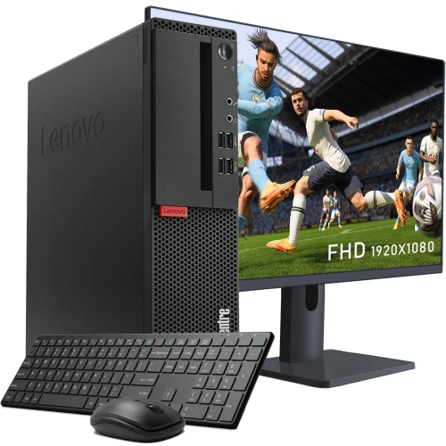 Refurbished - Desktop Computer Lenovo PC ThinkCentre M710s SFF | New 24 inch FHD Monitor | Windows 11 Pro | Intel i5 | 16GB DDR4 RAM | 1TB SSD | WiFi