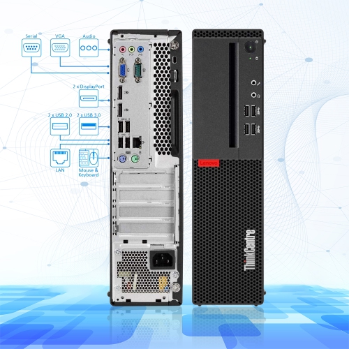 Refurbished - Desktop Computer Lenovo PC ThinkCentre M710s SFF | New 24 inch FHD Monitor | Windows 11 Pro | Intel i5 | 16GB DDR4 RAM | 1TB SSD | WiFi