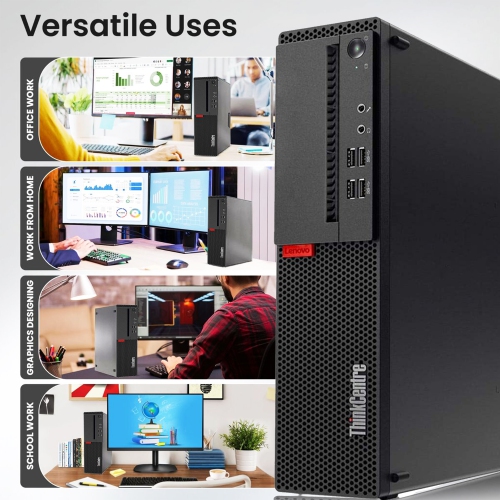 Refurbished - Desktop Computer Lenovo PC ThinkCentre M710s SFF | New 24 inch FHD Monitor | Windows 11 Pro | Intel i5 | 16GB DDR4 RAM | 1TB SSD | WiFi
