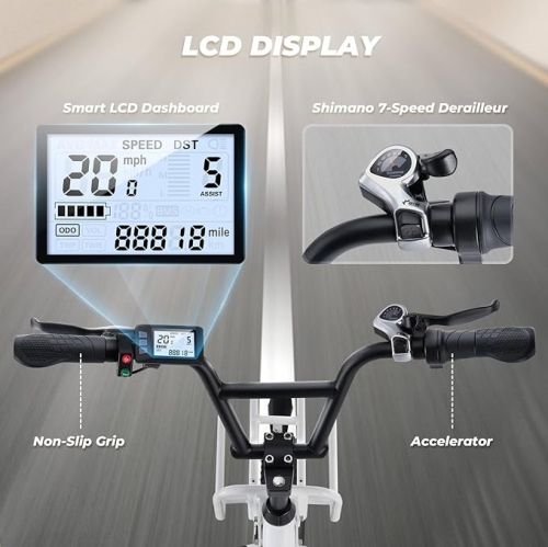 Vélo électrique de U7 adultes d'Isinwheel - Blanc