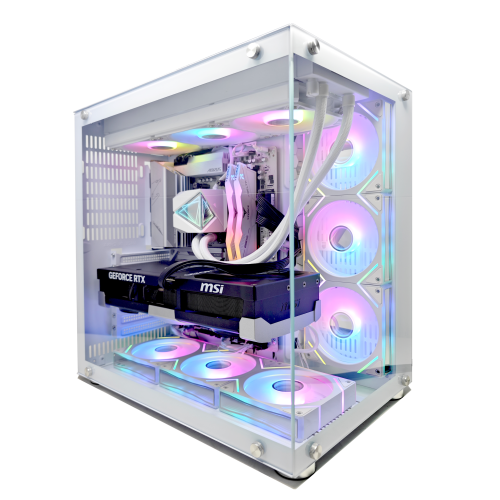 Image 1 of 6.. UNIWAY Gaming PC Desktop Ryzen7 5800X Nvidia RTX 5070, DLSS 4 - AI-Powered Performance, 1TB NVMe SSD, 32GB Ram, 360 Liquid AIO Cooler, Window 11 Pro