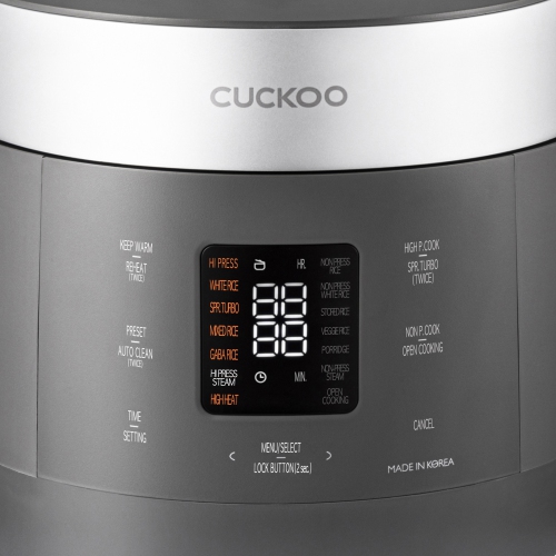 CUCKOO CRP-ST1009FG 10-Cup Twin Pressure Rice Cooker & Warmer with Nonstick Inner Pot, 16 Menu Modes, 3 Voice Guide, Auto Clean