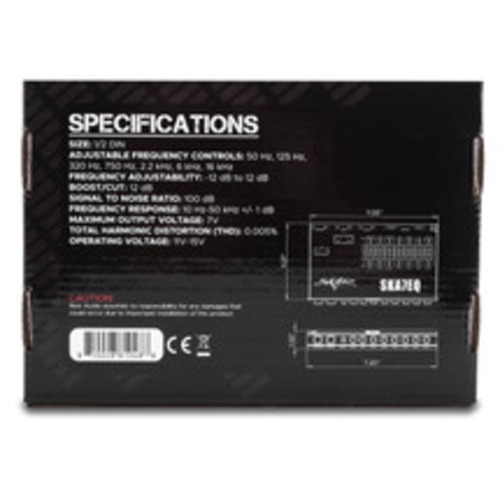 Skar Audio SKA7EQ 7 Band 1/2 DIN Pre-Amp Car Audio Graphic Equalizer