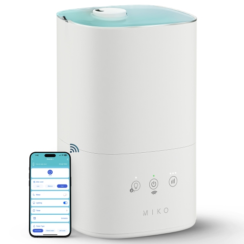 Image 1 of 9.. Miko Cool Mist Humidifier with App Control Breeze +