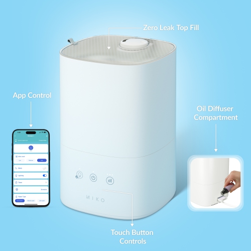 Miko Cool Mist Humidifier with App Control Breeze +