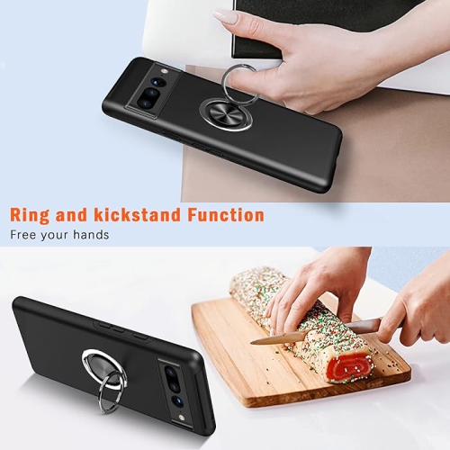 [CS] Hybrid Magnetic Kickstand Invisible Ring Case Cover for Google Pixel 7, Navy