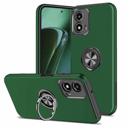 [CS] Hybrid Magnetic Kickstand Invisible Ring Case Cover for Motorola Moto G Stylus 5G 2023, Midnight Green