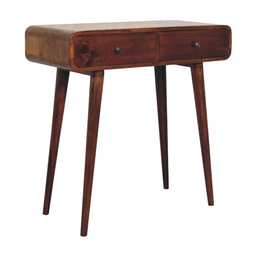 Artisan Furniture Artisan Furniture Chestnut Curved Solid Wood 2 Drawer Hallway Table