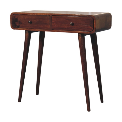 Artisan Furniture Artisan Furniture Chestnut Curved Solid Wood 2 Drawer Hallway Table