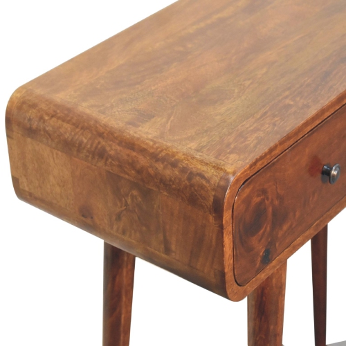 Artisan Furniture Artisan Furniture Chestnut Curved Solid Wood 2 Drawer Hallway Table