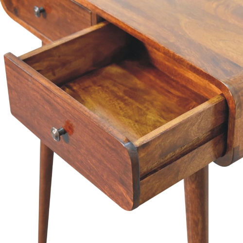 Artisan Furniture Artisan Furniture Chestnut Curved Solid Wood 2 Drawer Hallway Table