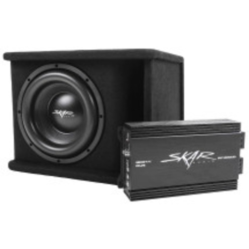 Skar Audio BNDLE-SDR-1X10D2 Single 10" 1,200 Watt SDR Series Complete Subwoofer Package with Vented Enclosure and Amplifier