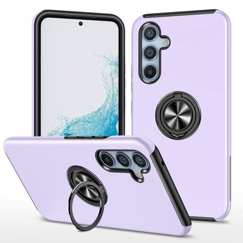 [CS] Hybrid Magnetic Kickstand Invisible Ring Case Cover for Samsung Galaxy A14, Purple